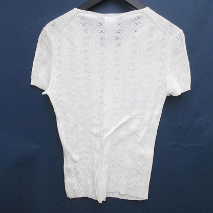 Chanel Short Sleeve Knit Sweater Top CC Mark