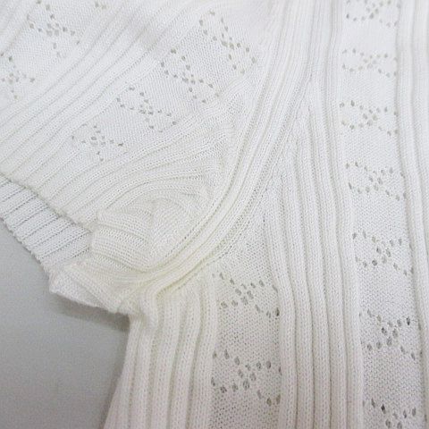 Chanel Short Sleeve Knit Sweater Top CC Mark