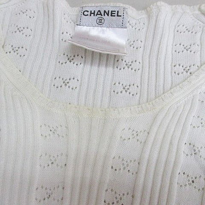 Chanel Short Sleeve Knit Sweater Top CC Mark