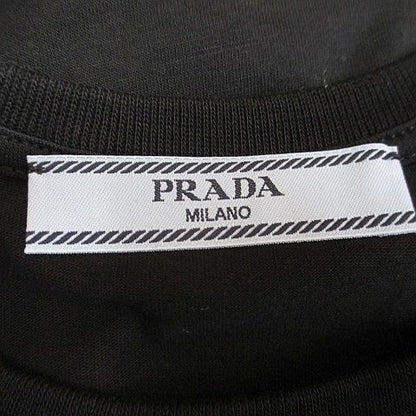 Prada Short Sleeve T-Shirt M Black Rib Fabric