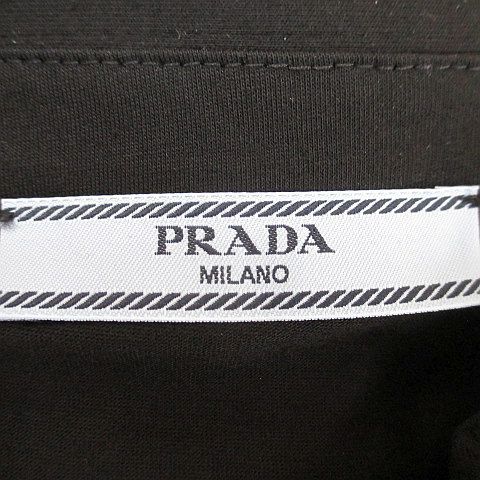 Prada Long Sleeve Polo Shirt Top M Black Button