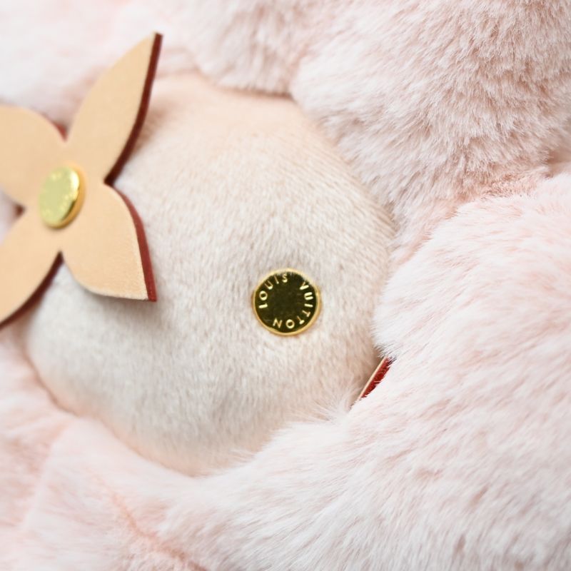 Louis Vuitton Stuffed Animal White Pink