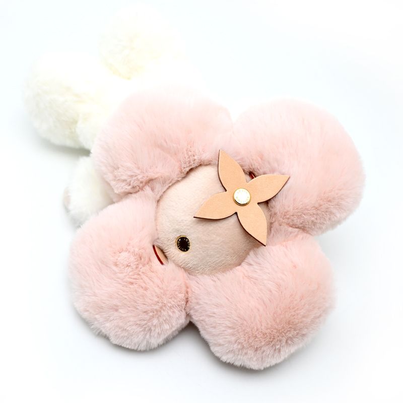 Louis Vuitton Stuffed Animal White Pink