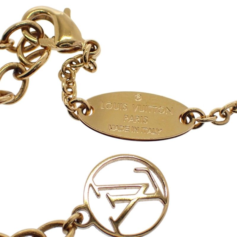 Louis Vuitton Collier L to Necklace Metal Mother of Pearl Gold S Based On