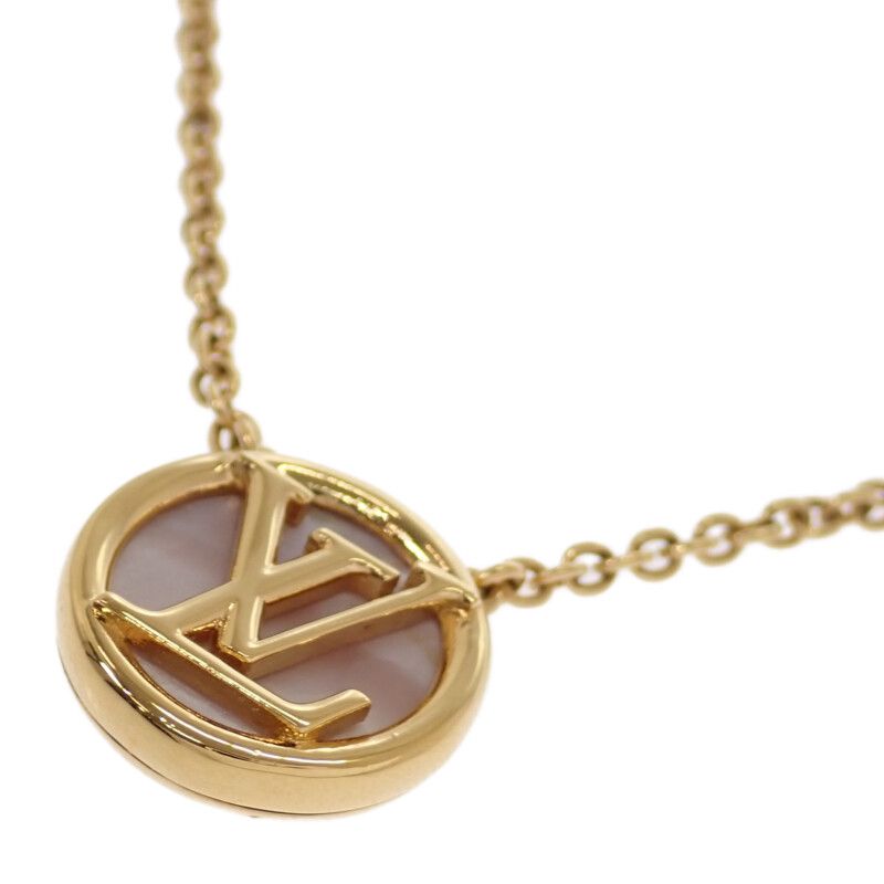 Louis Vuitton Collier L to Necklace Metal Mother of Pearl Gold S Based On