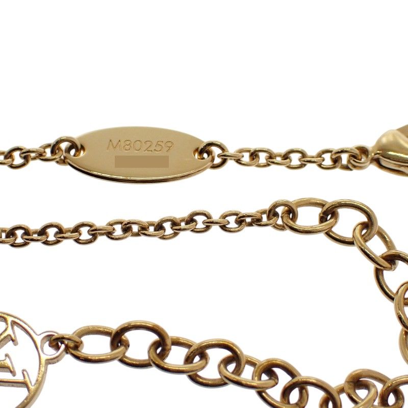Louis Vuitton Collier L to Necklace Metal Mother of Pearl Gold S Based On