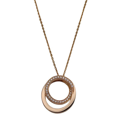 Cartier Necklace Diamond Etincelle Pink Gold Polished