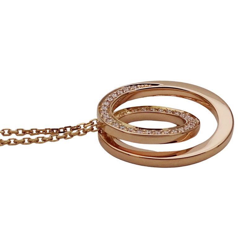 Cartier Necklace Diamond Etincelle Pink Gold Polished