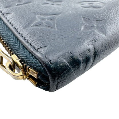 Louis Vuitton Zippy Vertical Monogram Empreinte Leather Wallet Navy