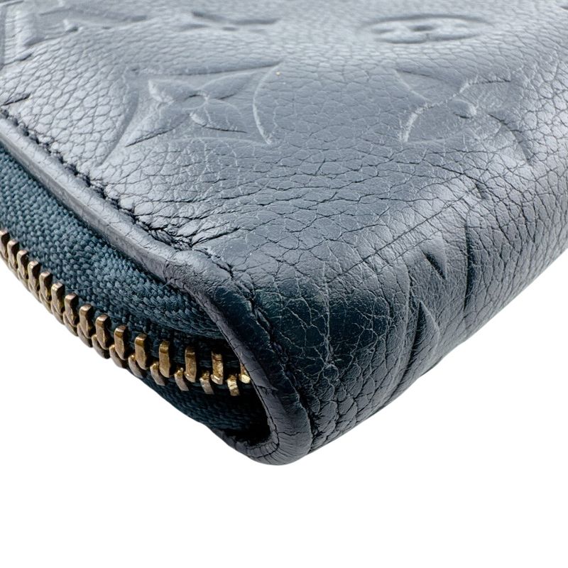 Louis Vuitton Zippy Vertical Monogram Empreinte Leather Wallet Navy
