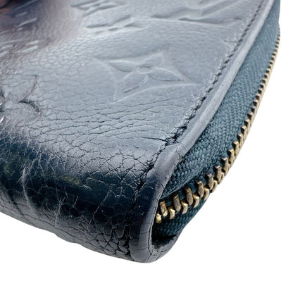 Louis Vuitton Zippy Vertical Monogram Empreinte Leather Wallet Navy