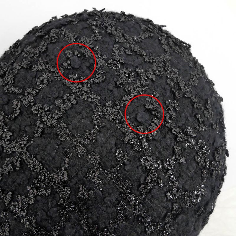 Chanel Bucket Hat M Tweed CC Logo Black
