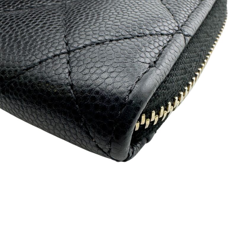 Chanel Quilted Caviar Leather Coin Case Black