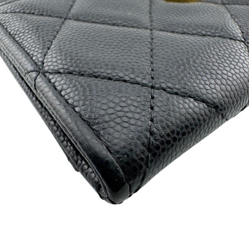 Chanel Quilted Caviar Leather Coin Case Black