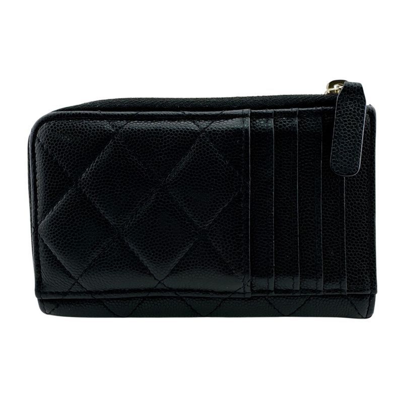 Chanel Quilted Caviar Leather Coin Case Black