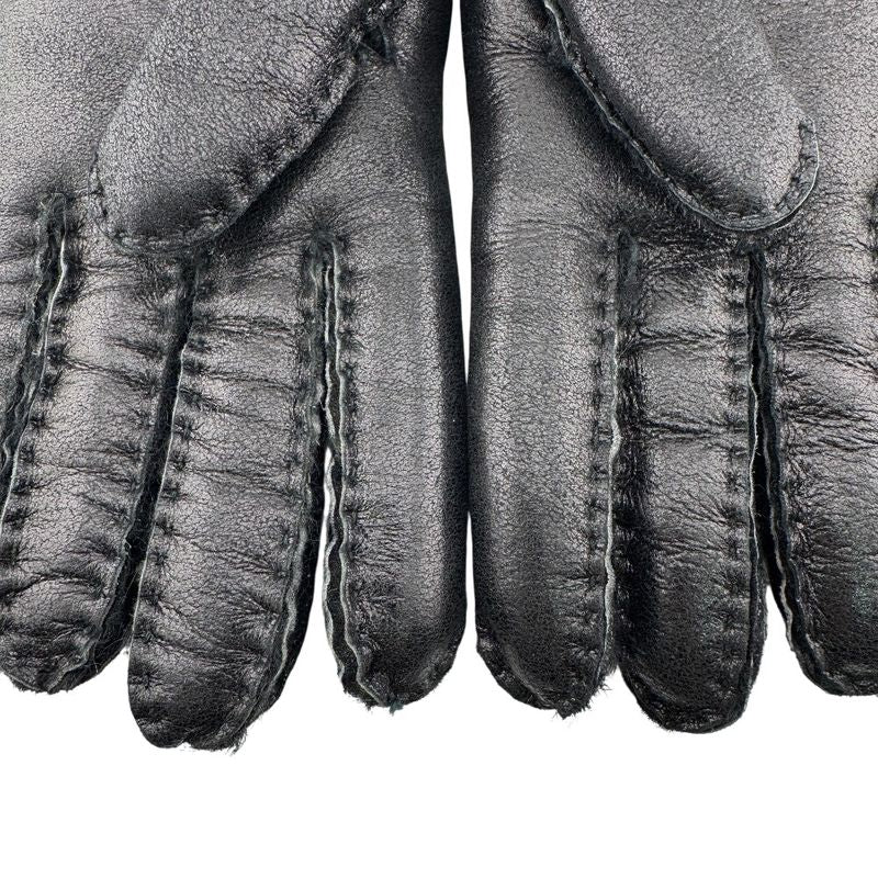 Gucci Glove Shearling Mouton Leather Gloves Black