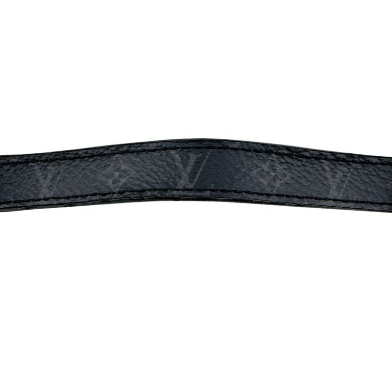 Louis Vuitton Bracelet Monochain Monogram Eclipse Leather Silver