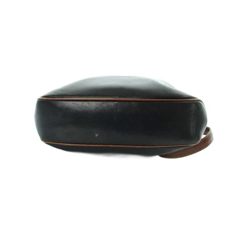 Celine Old Shoulder Bag Crossbody Leather Black