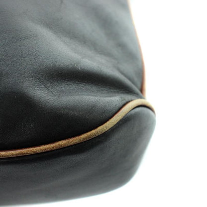 Celine Old Shoulder Bag Crossbody Leather Black
