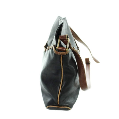 Celine Old Shoulder Bag Crossbody Leather Black