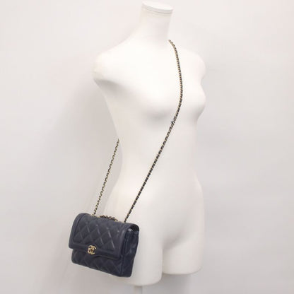 Chanel Navy Lamb Quilted 20 Single Flap Bag