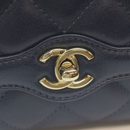 Chanel Navy Lamb Quilted 20 Single Flap Bag