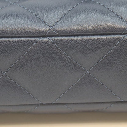 Chanel Navy Lamb Quilted 20 Single Flap Bag