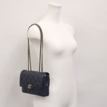 Chanel Navy Lamb Quilted 20 Single Flap Bag