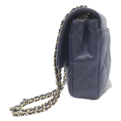Chanel Navy Lamb Quilted 20 Single Flap Bag