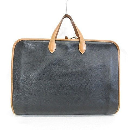 Hermes Garment Vintage Travel Bag Business Hanger Leather Black Brown