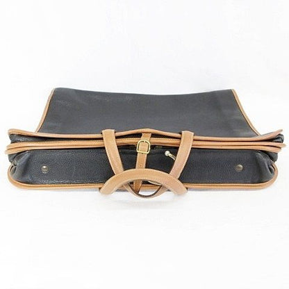 Hermes Garment Vintage Travel Bag Business Hanger Leather Black Brown
