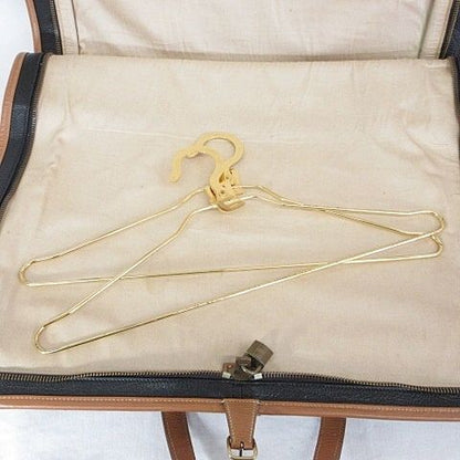 Hermes Garment Vintage Travel Bag Business Hanger Leather Black Brown