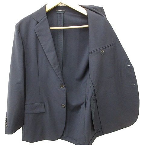 Hermes Suit Set Jacket Tailored Single Pants Trousers Lining Wool Navy