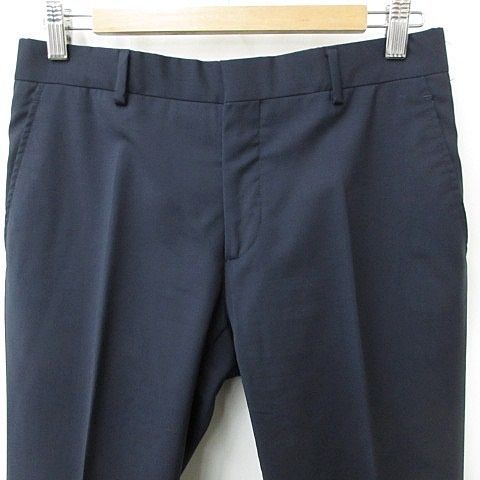 Hermes Suit Set Jacket Tailored Single Pants Trousers Lining Wool Navy