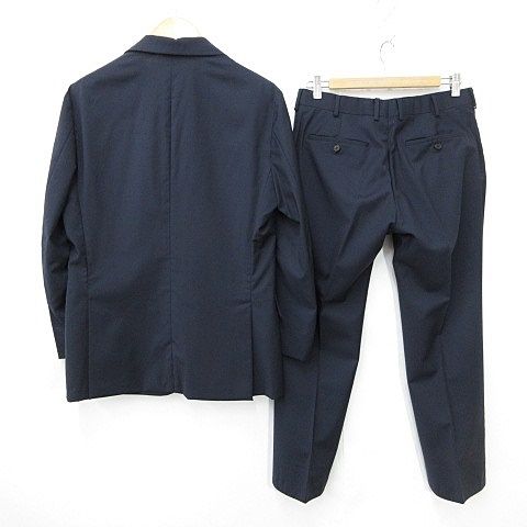 Hermes Suit Set Jacket Tailored Single Pants Trousers Lining Wool Navy