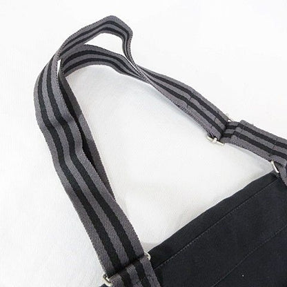 Hermes Fourre Tout Besace MM Shoulder Bag Cotton Canvas Black Gray