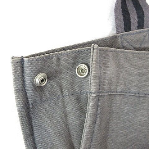 Hermes Fourre Tout MM Tote Cotton Canvas Gray