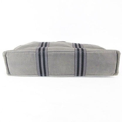 Hermes Fourre Tout MM Tote Cotton Canvas Gray