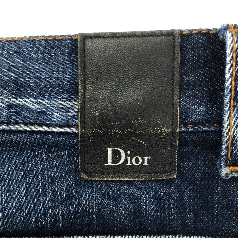 Dior Washed Slim Stretch Denim Pants Indigo 32