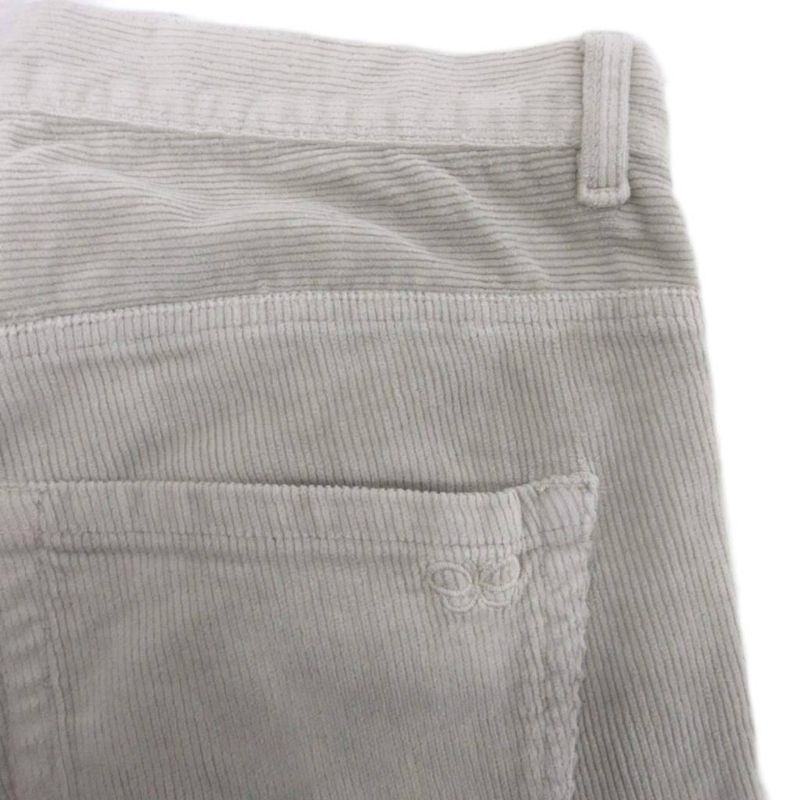 Bottega Veneta Corduroy Pants Straight Button Fly Embroidery Ivory 46