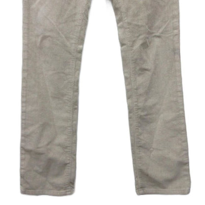 Bottega Veneta Corduroy Pants Straight Button Fly Embroidery Ivory 46