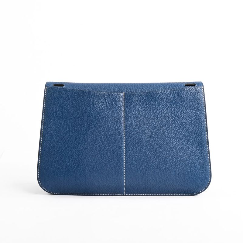 Hermes Shoulder Bag Halzan 31 Deep Blue