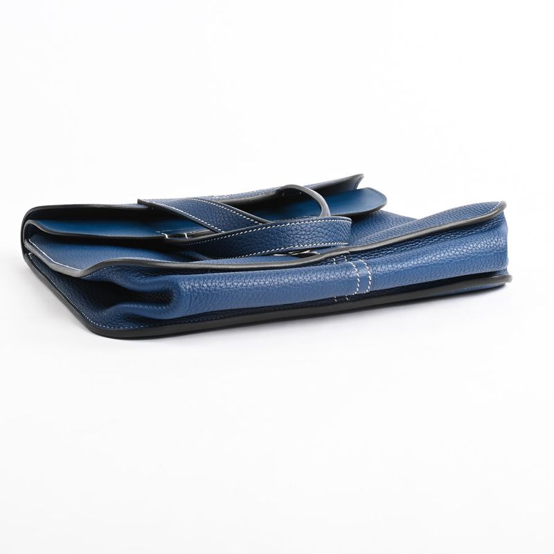 Hermes Shoulder Bag Halzan 31 Deep Blue