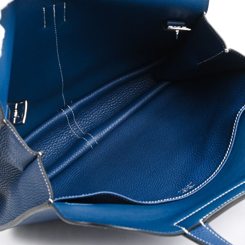 Hermes Shoulder Bag Halzan 31 Deep Blue