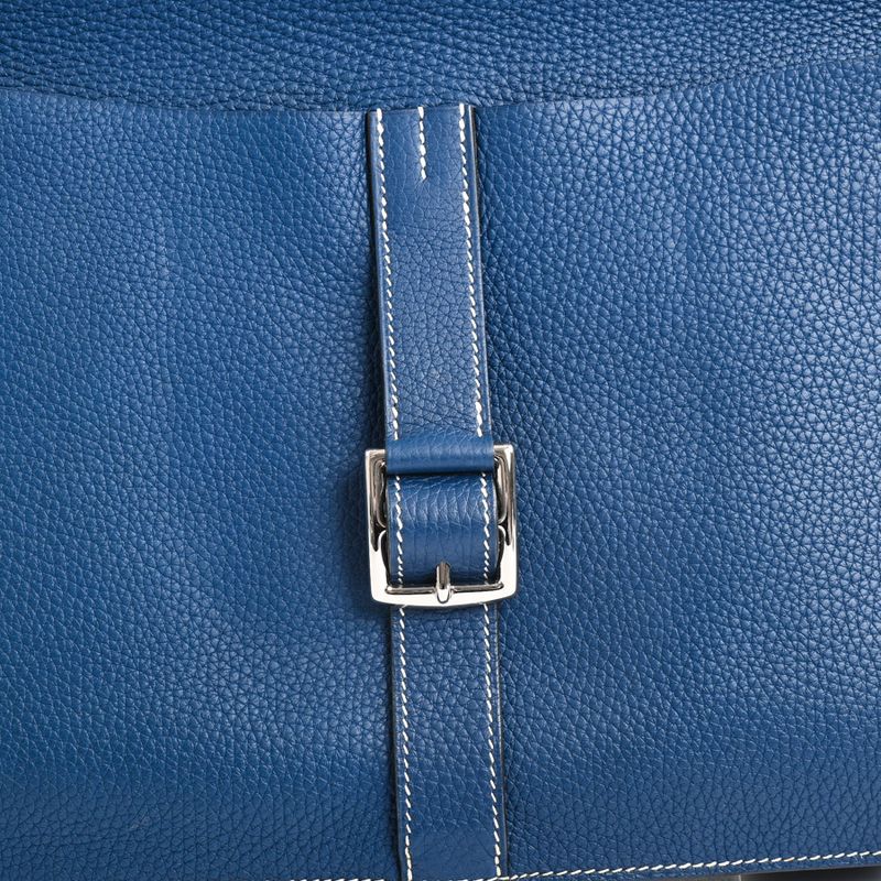 Hermes Shoulder Bag Halzan 31 Deep Blue