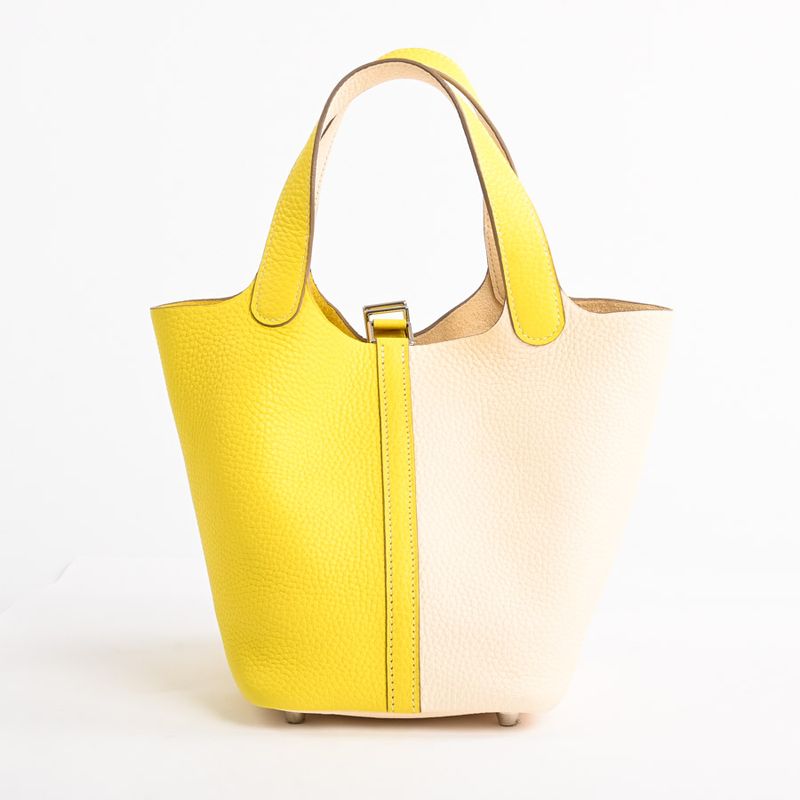 Hermes Handbag Picotin Lock Kazak PM Lime Nata