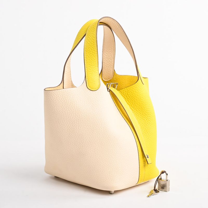Hermes Handbag Picotin Lock Kazak PM Lime Nata