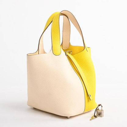 Hermes Handbag Picotin Lock Kazak PM Lime Nata