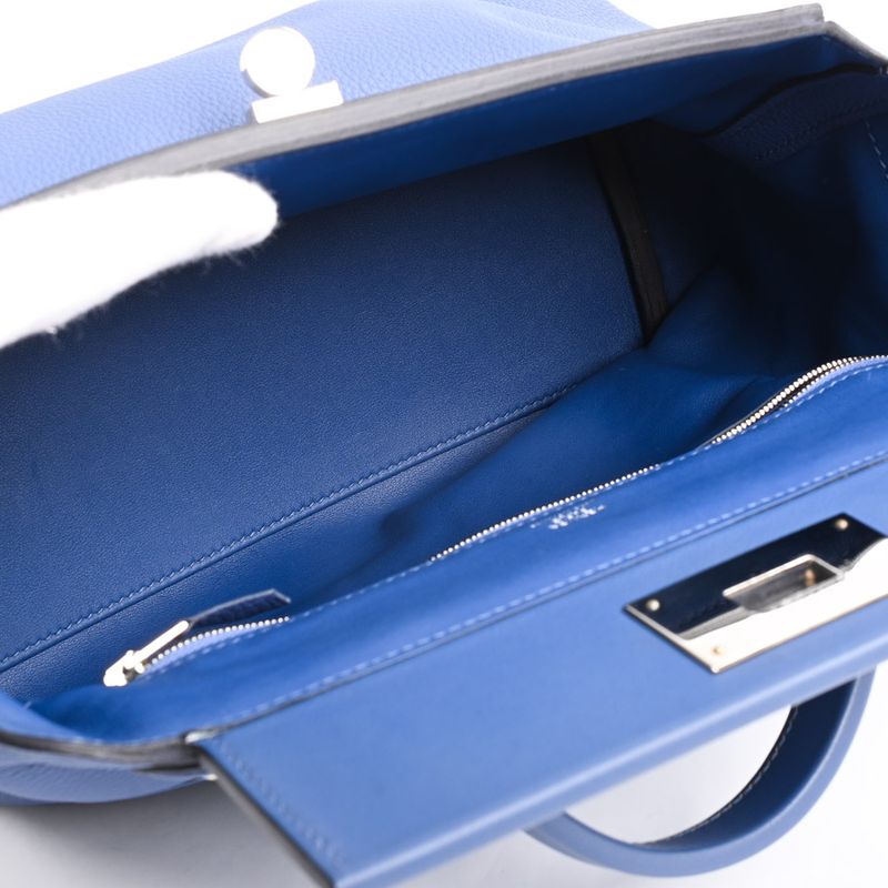 Hermes Shoulder Bag Van Quatre Blue Agate