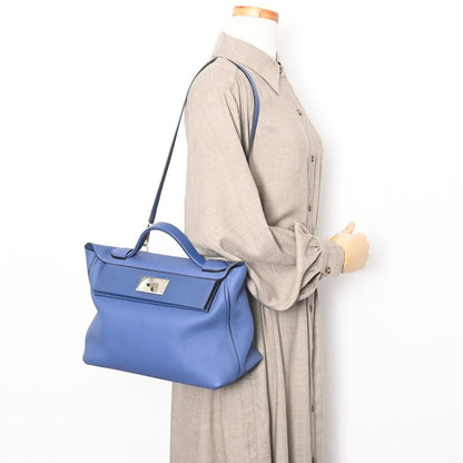 Hermes Shoulder Bag Van Quatre Blue Agate